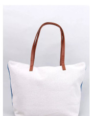 Didelė mėlyna moteriška paplūdimio rankinė