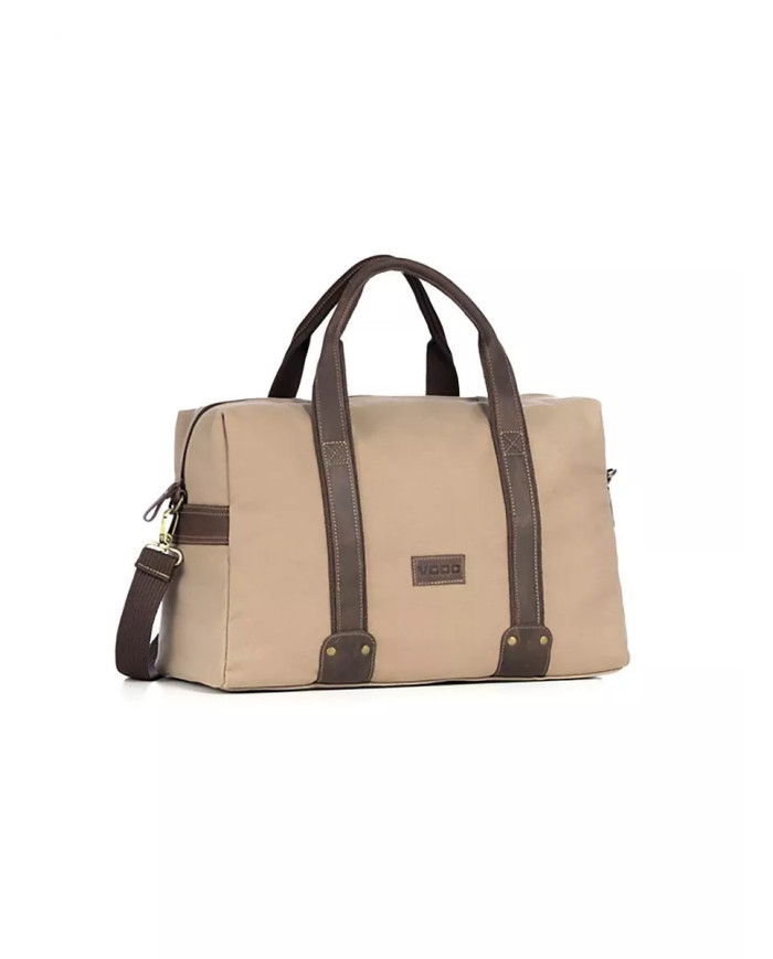 Savaitgalio krepšys „MARCO“ iš drobės ir odos