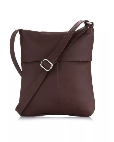 Ruda kompaktiška odinė rankinė