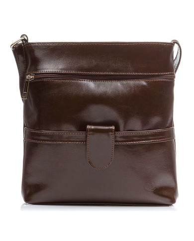 Klasikinė ruda moteriška odinė rankinė