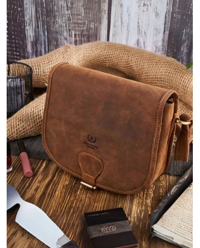 Natūralios odos rankinė „T-39-LB“ vintage stiliumi.