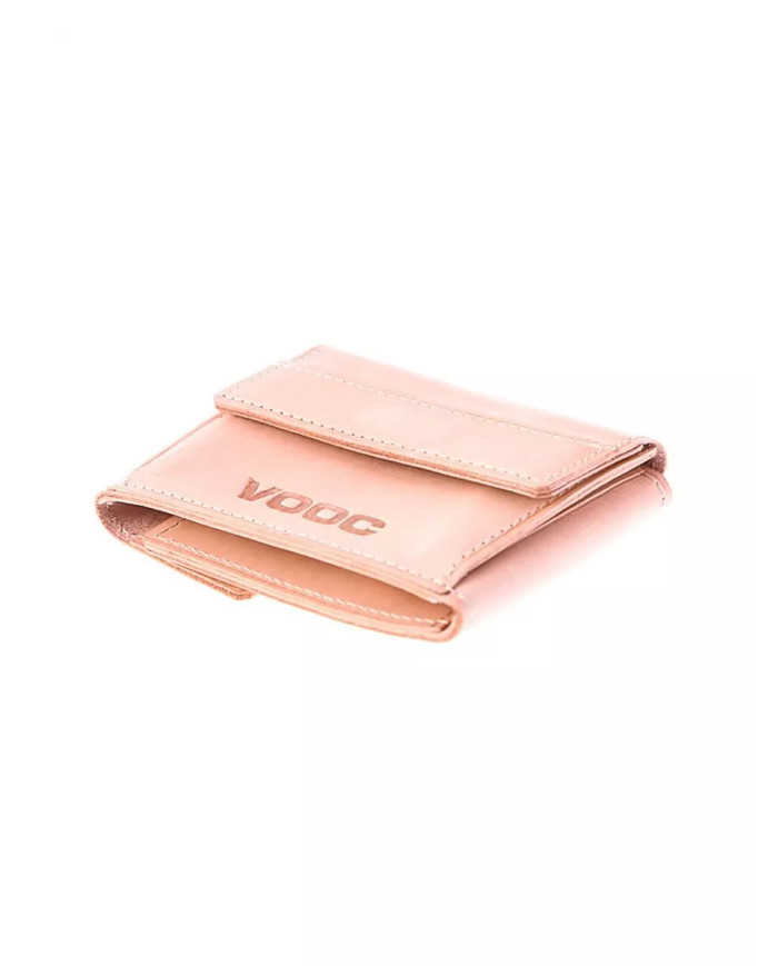 Šviesiai smėlio spalvos vintage stiliaus odinė piniginė su išorine monetų kišene